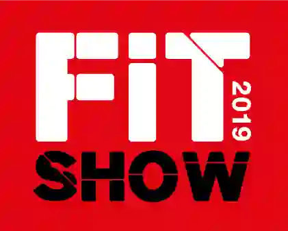 FIT Show 2019 logo on a red background